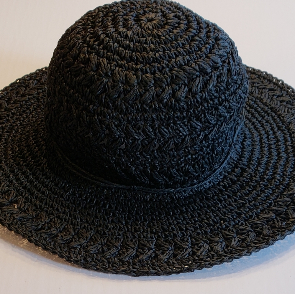 O'Rageous Women's Black Floppy Sunhat